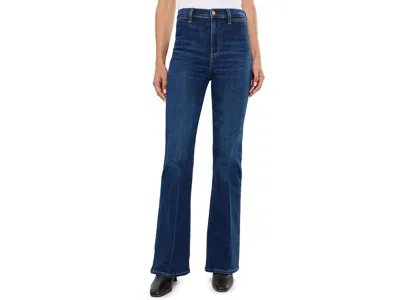 Daze Sunset Flare High-rise Flare In Magic Hour Women's Clothing Magic Hour: 27 32.5, Cotton/denim/polyes In Blue