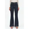 Daze Sunset High Waist Flare Jeans In Blue