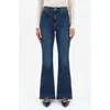Daze Sunset High Waist Flare Jeans In Blue