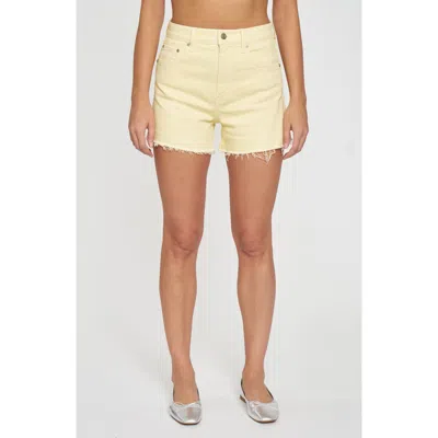 Daze The Knockout Cutoff Denim Shorts In Sunny