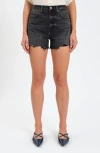 Daze Knockout Highrise Denim Short In Night Life Vintage