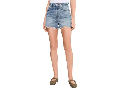 Daze The Knockout High-rise A-line Shorts In Blue