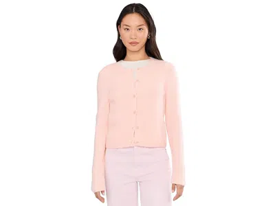 Daze The Muse Long Sleeve Cardigan In Pink