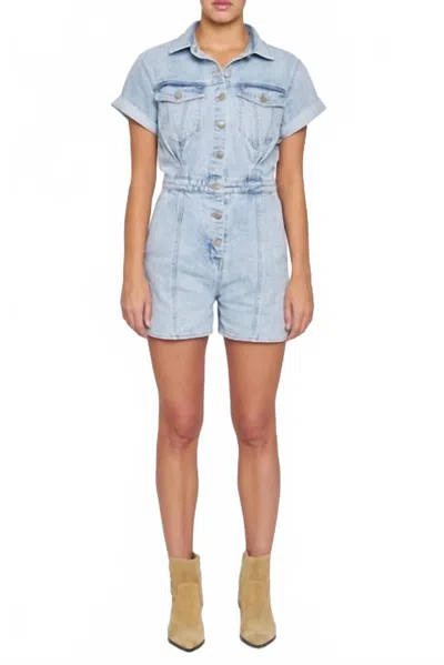 Daze Topanga Romper In Dolphin Wash In Blue