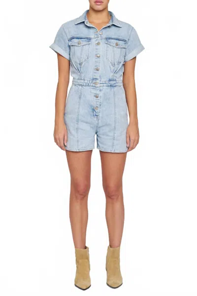 Daze Topanga Romper Short Sleeve In Dolphin