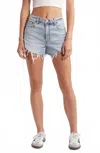 Daze Troublemaker High Rise Short In Just Kissed In Blue