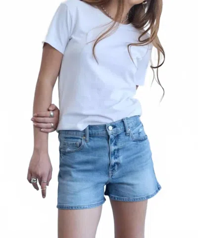 Daze Troublemaker High Rise Short In Marina Vintage In Blue