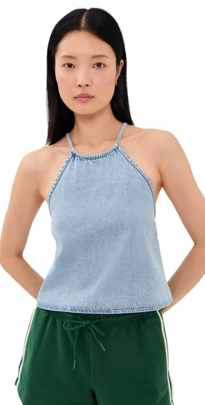 Daze Tulip Halter Top Coastal Haze In Blue