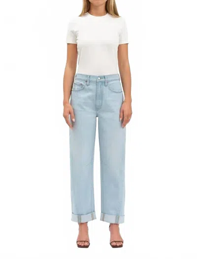 Daze Venice Barrel Leg Jeans In Slow Dance In Blue