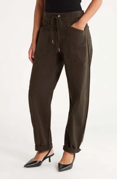 Daze Villa Barrel Leg Pants In Brown