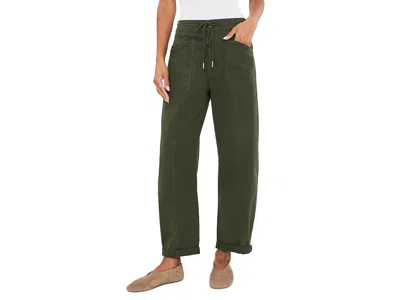 Daze Villa Drawstring Barrel Pants Women's Clothing Fern: 33 26.5, Denim In Green