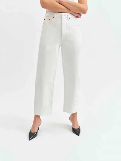Daze Westward Barrel Leg High Waist Jeans In Off White