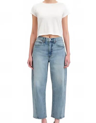 Daze Westward Barrel Leg Jean In Blur In Blue