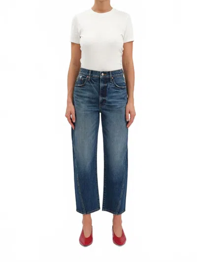 Daze Westward Barrel Leg Jeans In Authentic In Blue