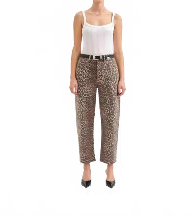 Daze Westward Barrel Leg Pants In Cool Cat In Multi