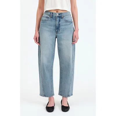 Daze Westward High Waist Ankle Barrel Jeans In Blur