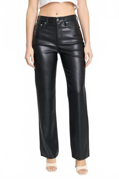 Daze Women's High Rise Straight Leg Jeans In Cinematic In Black