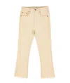 Daze Shy Girl Distressed Crop Flare Jeans In Sunny
