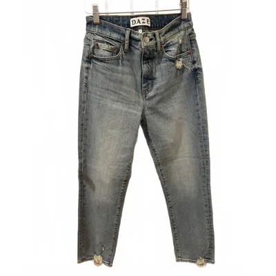 Daze Women Straight Leg Jeans In Denim In Gray