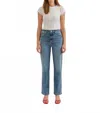 Daze Women's Sun High Rise Straight Jeans In Blue In Blue