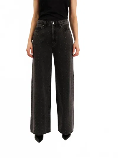 Daze Wonderer Mid Rise Palazzo Jeans In Wonderer Starlit Night Palazzo Jeans In Black