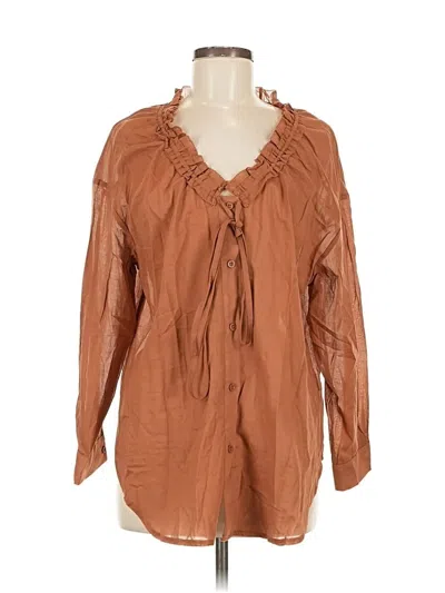 Pre-owned Dazy 3/4 Sleeve Blouse In Brown