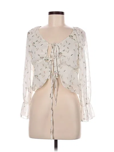 Pre-owned Dazy 3/4 Sleeve Blouse In White