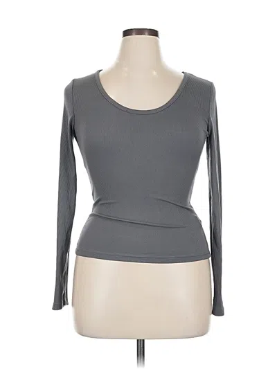 Pre-owned Dazy 3/4 Sleeve T-shirt In Gray