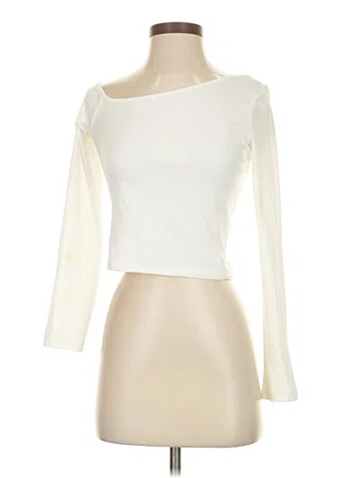 Pre-owned Dazy 3/4 Sleeve T-shirt In White