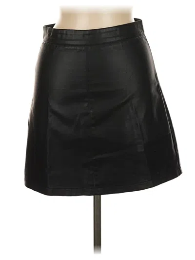 Pre-owned Dazy Faux Leather Skirt In Black