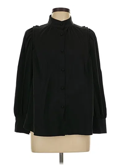 Pre-owned Dazy Long Sleeve Blouse In Black