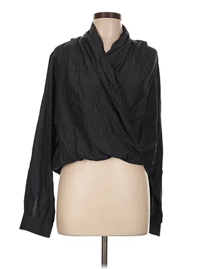 Pre-owned Dazy Long Sleeve Blouse In Black