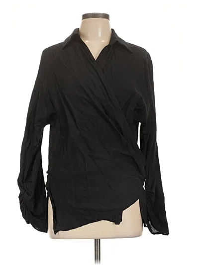 Pre-owned Dazy Long Sleeve Blouse In Black