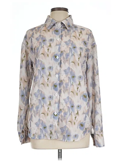 Pre-owned Dazy Long Sleeve Blouse In Blue