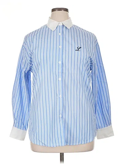 Pre-owned Dazy Long Sleeve Blouse In Blue