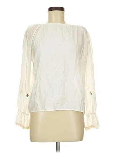 Pre-owned Dazy Long Sleeve Blouse In Ivory