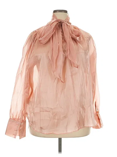 Pre-owned Dazy Long Sleeve Blouse In Pink