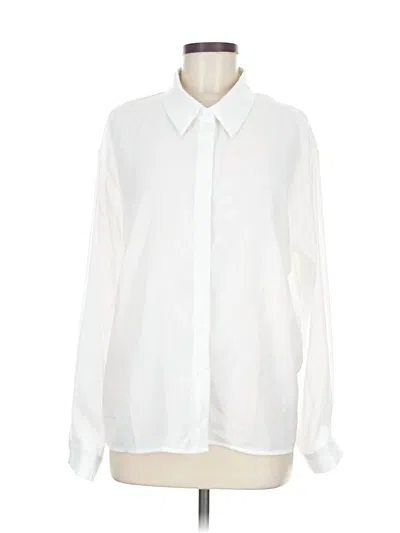Pre-owned Dazy Long Sleeve Blouse In White