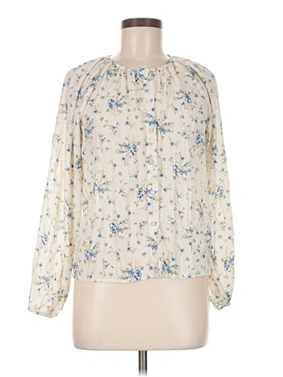 Pre-owned Dazy Long Sleeve Blouse In White
