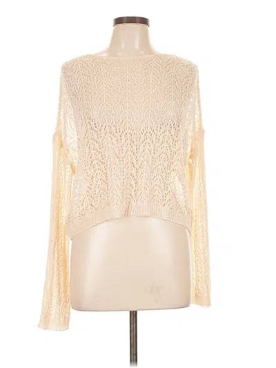 Pre-owned Dazy Long Sleeve Blouse In White