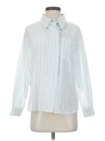 Pre-owned Dazy Long Sleeve Blouse In White