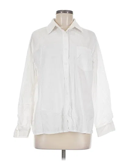 Pre-owned Dazy Long Sleeve Button Down Shirt In Ivory