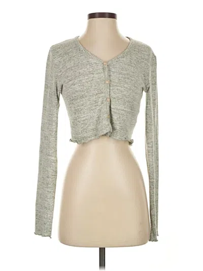 Pre-owned Dazy Long Sleeve Henley Shirt In Gray