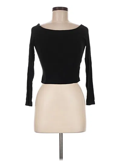 Pre-owned Dazy Long Sleeve Top Black Boatneck Tops