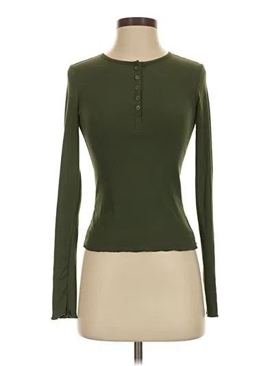 Pre-owned Dazy Long Sleeve Top Green Turtleneck Tops