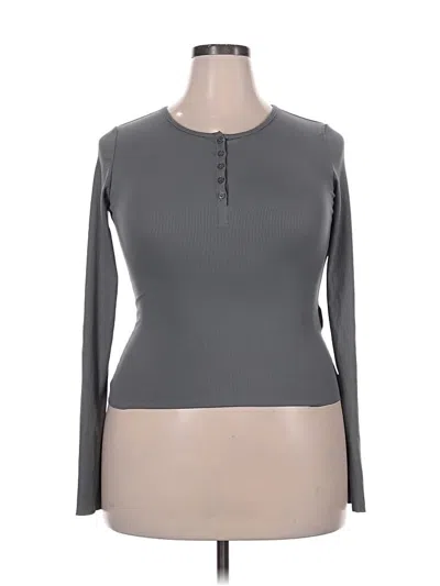 Pre-owned Dazy Long Sleeve T-shirt In Gray