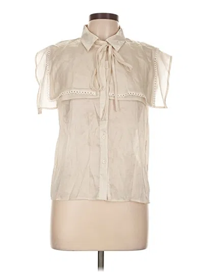 Pre-owned Dazy Short Sleeve Blouse In Ivory