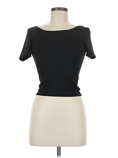 Pre-owned Dazy Short Sleeve Top Black Sweetheart Neckline Tops