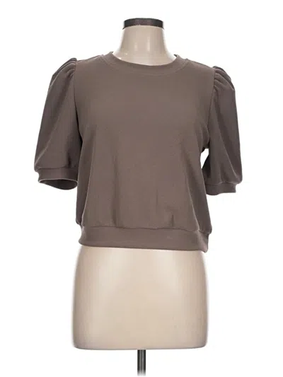 Pre-owned Dazy Short Sleeve Top Brown Boatneck Tops