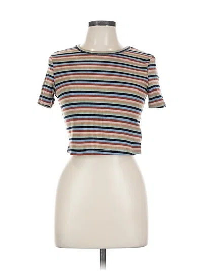 Pre-owned Dazy Short Sleeve Turtleneck In Brown